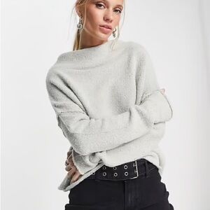 Free People San Vincente Pullover Sweater Women’s Small White Ivory Cropped